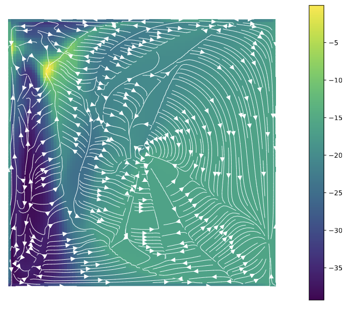 Gradient field in the latent space